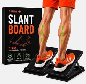 EXURA Adjustable Wide Slant Board for Squats, Squat Wedge & Calf Stretcher EXURA Adjustable Wide Slant Board for Squats, Squat Wedge & Calf Stretcher