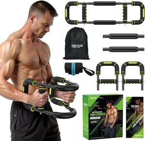 Twister Arm Trainer for Men, Chest Workout Equipment 5-Level Adjustable (40-130lb) with Ergonomic 27° Targets Biceps/Clip/Thigh, Portable Exerciser for Home Gym Travel Fitness Twister Arm Trainer for Men, Chest Workout Equipment 5-Level Adjustable (40-130lb) with Ergonomic 27° Targets Biceps/Clip/Thigh, Portable Exerciser for Home Gym Travel Fitness