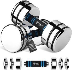 Northdeer Steel Dumbbells Ultracompact & Adjustable Chrome Dumbbell Northdeer Steel Dumbbells Ultracompact & Adjustable Chrome Dumbbell