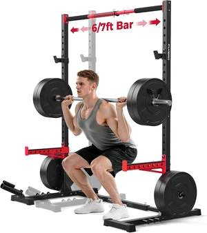 FLYBIRD SR1 Squat Rack, Adjustable Power Rack for 6FT/7FT Barbells FLYBIRD SR1 Squat Rack, Adjustable Power Rack for 6FT/7FT Barbells