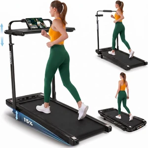 Walking Pad Treadmill with Desk Workstation,3.5 HP Foldable Treadmills with 15% Incline & Handle Bar,450lbs Capacity,2s Folding,Ultra-Quiet,Small/Compact Under Desk Treadmills for Home Office Walking Pad Treadmill with Desk Workstation,3.5 HP Foldable Treadmills with 15% Incline & Handle Bar,450lbs Capacity,2s Folding,Ultra-Quiet,Small/Compact Under Desk Treadmills for Home Office