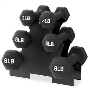 BalanceFrom Neoprene Dumbbell Set with Rack - Non-Slip Strength Training Weights for Home Gym & Fitness Equipment, Multiple Sizes BalanceFrom Neoprene Dumbbell Set with Rack - Non-Slip Strength Training Weights for Home Gym & Fitness Equipment, Multiple Sizes