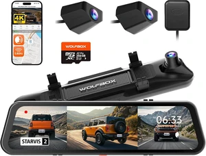 WOLFBOX G900 Tripro Bumper 3 Channel 4K Mirror Dash Cam,8MP STARVIS IMX678 WOLFBOX G900 Tripro Bumper 3 Channel 4K Mirror Dash Cam,8MP STARVIS IMX678