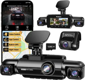 Neideso 360° Dash Cam Front and Rear Inside, 4 Channel Dash Camera for Car Neideso 360° Dash Cam Front and Rear Inside, 4 Channel Dash Camera for Car