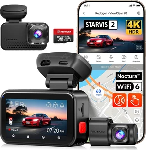 REDTIGER VC70 4K+2.5K Dash Cam, STARVIS 2 IMX678, Dual HDR, 30MB/s WiFi REDTIGER VC70 4K+2.5K Dash Cam, STARVIS 2 IMX678, Dual HDR, 30MB/s WiFi
