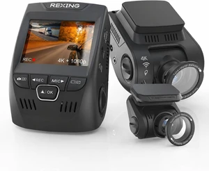 RexingUSA V1P SE 4K Dual Dash Cam w/GPS, Wi-Fi & 2pcs-CPL Filter | 512GB Support | Front 2160p, Rear 1080p | 170° Angle | G-Sensor | WDR | Loop Record | Parking Monitor RexingUSA V1P SE 4K Dual Dash Cam w/GPS, Wi-Fi & 2pcs-CPL Filter | 512GB Support | Front 2160p, Rear 1080p | 170° Angle | G-Sensor | WDR | Loop Record | Parking Monitor