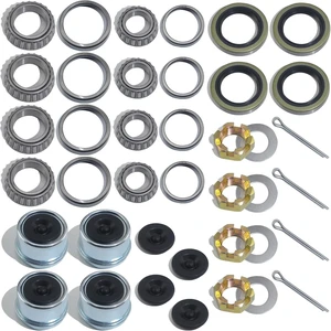 4Sets Trailer Hub L44649 L68149 Bearings Kit with Castle Nuts 4Sets Trailer Hub L44649 L68149 Bearings Kit with Castle Nuts