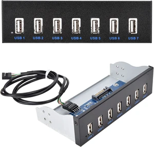 USB 2.0 HUB 5.25 Inch Internal Front Metal Panel 5.25 Inch 7 Port USB Hub Drive Panel 9PIN to 6 Port USB2.0 Panel Fit for 5.25 Inch Computer Case Scanner Typewriter USB 2.0 HUB 5.25 Inch Internal Front Metal Panel 5.25 Inch 7 Port USB Hub Drive Panel 9PIN to 6 Port USB2.0 Panel Fit for 5.25 Inch Computer Case Scanner Typewriter
