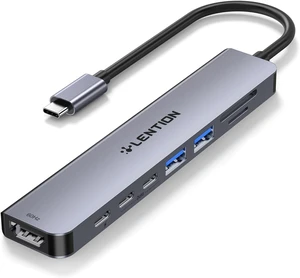 LENTION USB-C Hub, 4K@60Hz HDMI, 100W PD, 2 USB-C, 2 USB 3.0, Card Reader LENTION USB-C Hub, 4K@60Hz HDMI, 100W PD, 2 USB-C, 2 USB 3.0, Card Reader