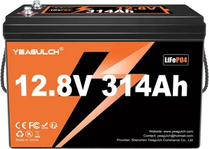 12V 314Ah LiFePO4 Lithium Battery with 200A BMS 15000+ Deep Cycle 12V 314Ah LiFePO4 Lithium Battery with 200A BMS 15000+ Deep Cycle
