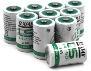 (10-Pack) 3.6V 1200mAh LS14250 1/2AA Battery for ER14250 (10-Pack) 3.6V 1200mAh LS14250 1/2AA Battery for ER14250