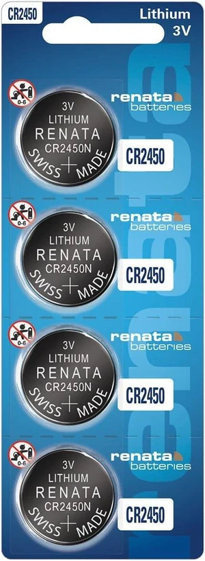 Renata CR2450N Batteries - 3V Lithium Coin Cell 2450 Battery (4 Count)