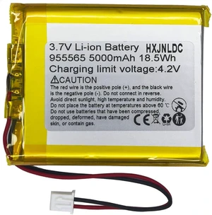 DC 3.7V 5000mAh 955565 li-ion Lithium Ion Polymer Battery Replacement for DIY 3.7-5V Electronic Products with Built-in 2-Wire Battery Replacement, Mobile Energy Storage Power Supply DC 3.7V 5000mAh 955565 li-ion Lithium Ion Polymer Battery Replacement for DIY 3.7-5V Electronic Products with Built-in 2-Wire Battery Replacement, Mobile Energy Storage Power Supply