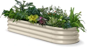 Galvanized Raised Garden Bed 6x2x1 ft, 12" Tall Metal Planter Box Galvanized Raised Garden Bed 6x2x1 ft, 12" Tall Metal Planter Box