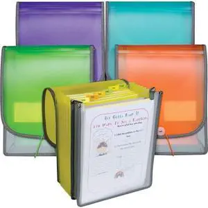 C-Line 7-Pocket Vertical Expanding Backpack Organizer File, 1 File, Color May Vary (58700), Assorted, 1 x 10 1/4 x 12 3/4