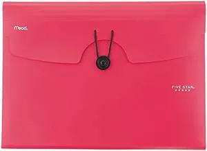 Five Star 6-Pocket Expanding File Organizer, Plastic Expandable Letter Size File Folders with Pockets, Home Office Supplies, for Receipts, Bills, Documents, Assorted, 1 Count (35552)