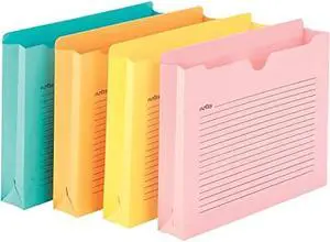 Smead Notes File Jacket, Letter Size, Straight-Cut Tab, 2 Expansion, Assorted Colors, 12 per Pack (75694)