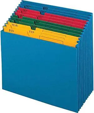 Globe-Weis QuickVue Project File, Monthly Index, Letter Size, Blue (20135)