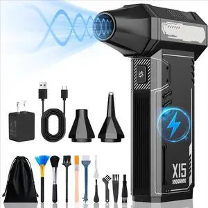 Compressed Air Duster - 180,000 RPM Electric Air Duster - with Brushless Motor, 3-Gear Adjustable Air Duster