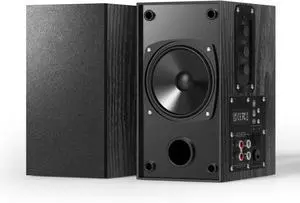 Bookshelf Speakers - 3.5-RCA Input for Turntable, TV, PC, Record Player Speakers with 4 Inch Woofer & Wall Mounted