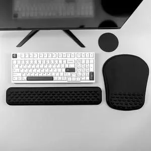 3-in-1 Ergonomic Mouse Pad with Wrist Rest Set - Memory Foam Wrist Pad Support