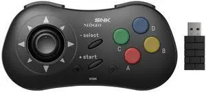 NEOGEO Wireless Controller for Windows, Android, and NEOGEO mini with Classic Click-Style Joystick - (Black)