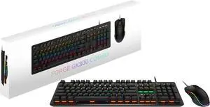 Gaming RGB Mechanical Keyboard & Forge GM300 Mouse Set, Anti-Ghosting, 7200 DPI Optical Sensor
