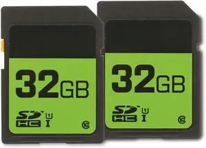 SD Cards - Compact Durable Reliable High-Speed Memory Cards Compatible with SDHC Slot Devices, 32GB - 2 Pack