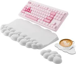 Ergonomic Wrist Rest for Keyboard and Mouse, Soft Memory Foam Cloud Keyboard Stand Pad with Wrist Rest Set