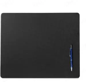 Table Pad - Luxury Leather Desk Blotter for Writing - Padded Executive Desk Surface Protector - (Black, 17 x 14)