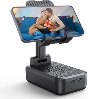 Wireless Bluetooth Speaker, Phone Holder and Wireless Induction Speaker Amplifier Dock Compatible with iPhone/ipad/Samsung