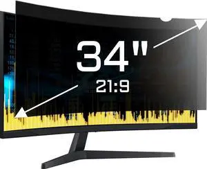 Computer Privacy Screen Filter (31 1/4 × 13 3/8) With Anti Glare, Curved Monitor Privacy Screen Protector Film 21:9 Aspect Ratio For Desktop Computer Monitor