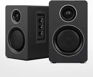 Computer Speakers for Desktop PC, Supports Bluetooth 5.3, USB-C, AUX/RCA Input for Record Player TV - Black Stereo Set