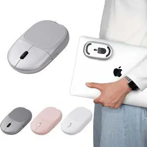 Magnetic Wireless Bluetooth Mouse for MacBook, iPad, Laptop, Windows,  Compact & Portable, Slim, Lightweight, Quiet Clicks  The Best Travel Mouse (Silver)