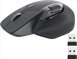 Bluetooth Wireless Mouse - Bluetooth 5.0 and 2.4GHz Multi-Mode Connection, Support 4 Devices, Black
