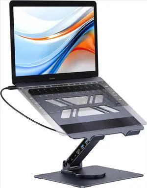 USB-C Laptop Docking Stand, C Dock Tablet StandPD 100W, Portable Docking Station for MacBook Pro/Air/Dell/HP/Surface/Lenovo, Plug and Play
