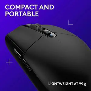 G305 LIGHTSPEED Wireless Gaming Mouse, Hero 12K Sensor, 12,000 DPI, Lightweight, 6 Programmable Buttons, 250h Battery Life, On-Board Memory, PC/Mac - Black
