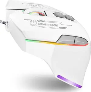 Gaming Mouse, Wired Gaming Mouse with RGB Backlit, 7200DPI Adjustable, PC Gaming Mice with 7 rogrammable Macro Buttonsg, Ergonomic Mouse Gamer for PC, Desktop, MacLaptop, Chromebook.