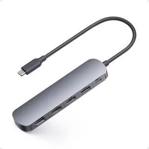USB C Hub, 5-in-1 USB Hub for Laptops, 4K HDMI Multiport Adapter with 90W Max Power Delivery, USBC & USBA Data Ports USB C Dongle, Compact for MacBook, Dell, and More (Charger Not Included)