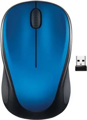 M317 Wireless Mouse, 2.4 GHz with USB Receiver, 1000 DPI Optical Tracking, 12 Month Battery, Compatible with PC, Mac, Laptop, Chromebook - Blue