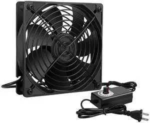 for120mm AC Powered Fan Variable Speed Controller Strong Airflow AC 110V to 220V for Receiver LED Lights Amplifier Biltong Box Xbox DVR Playstation Component Cooling