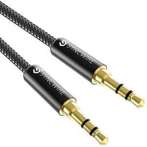 Long Aux Cable 65Ft Auxiliary Audio Cable for Headphones Car Home Stereos iPhoneIpad iPodEcho Dot Galaxy S8 Galaxy Note 8 Smartphones More Black