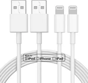 2pack 10ft iPhone Charger [Apple MFi Certified] Long iPhone Charger Cord 10 ft Apple Lightning to USB Cable 10 Foot Fast Charging Cords for iPhone Charger 14/13/12/11/13 Pro/13 Max/X/XS/XR/XS