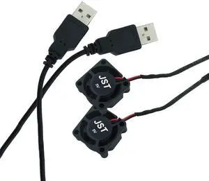 for  2pcs USB 5V DC Fan 2510 Small 2 pin Cooling Cooler Computer 25mm X 10mm (25x25x10)