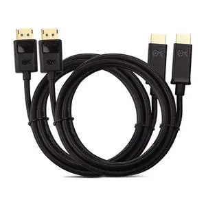 FOR 2-Pack Unidirectional DisplayPort to HDMI Adapter Cable (DP to HDMI) 6 Feet