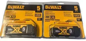 FOR DEWALT DCB205 20V 5Ah Power Tool Battery, 2 Pack FOR DEWALT DCB205 20V 5Ah Power Tool Battery, 2 Pack