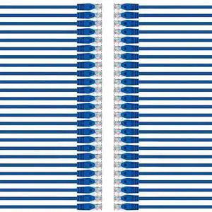 for50Pack Cat6 Patch Cable 05 Foot 6 Inches Cat 6 Ethernet Cable Snagless Flexible Soft Tab Preimum Series Blue