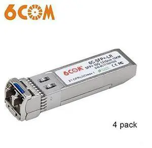 FOR 4Pack 10GBaseLR SFP+ Transceiver 10G Duplex LC SingleMode Module for Cisco SFP10GLR Meraki MASFP10GBLR Ubiquiti UFSM10G Mikrotik DLink Supermicro Netgear DDM 1310nm 10km