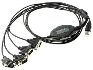 FOR 4 Port USB to Serial RS232 Adapter FTDI Chipset Supports Win 10 8 7 XP Linux Mac wESD and Surge Protection