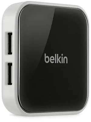 4Port Powered Desktop USB Hub with Support for USBA USB 20 and USB 11 Black and White